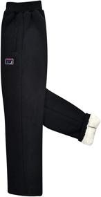 img 4 attached to 👖 Зимние эластичные спортивные штаны AMEBELLE 0339 Black01X1 7 для мальчиков: Будь активным и стильным в холодную погоду!
