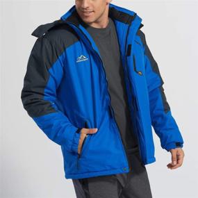 img 1 attached to 🧥 TACVASEN Winter Outdoor Jackets for Men - Waterproof, Windproof Ski & Snowboard Jacket with Fleece Lining and Hood