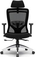 zuerst ergonomic office chair with lumbar support, 3d armrest, and flip-up headrest - adjustable mesh chair for enhanced comfort and productivity logo