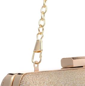 img 1 attached to Stunning Evening Clutch Bag: Sparkling Glitter Purse for Weddings, Parties & Graduation