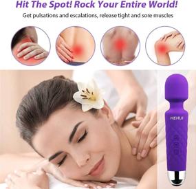 img 1 attached to 💜 Powerful Upgraded Cordless Waterproof Massager - Fast Charging, 8 Speeds, 20 Modes - Personal Handheld Device for Back Massage, Sports Recovery & Muscle Relaxation (Purple)