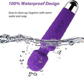 img 2 attached to 💜 Powerful Upgraded Cordless Waterproof Massager - Fast Charging, 8 Speeds, 20 Modes - Personal Handheld Device for Back Massage, Sports Recovery & Muscle Relaxation (Purple)