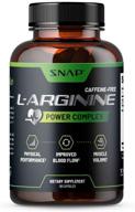 💪 optimize blood flow - snap l arginine capsules with nitrosigine, l citrulline & herbs for cardio health, natural energy boost & muscle growth - 60 capsules logo