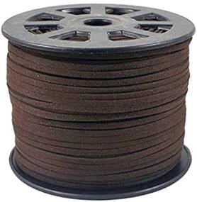 img 1 attached to 🪡 Saddle Brown Faux Suede Cord for Jewelry Making - BeadsTreasure 3x1.5mm, 20 Feet