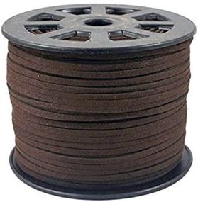 img 2 attached to 🪡 Saddle Brown Faux Suede Cord for Jewelry Making - BeadsTreasure 3x1.5mm, 20 Feet