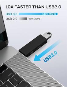 img 3 attached to High-Speed USB 3.0 Mini Ultra Slim Data Hub: 3-Port Expander Adapter for PC, Laptop, Mac, Chromebook, and Gaming Consoles