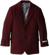 🧥 burgundy boys' plaid blazer: trendy x n y boys' clothing logo