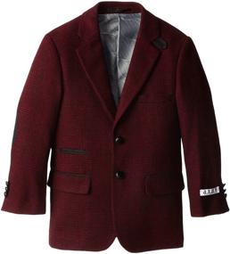 img 3 attached to 🧥 Burgundy Boys' Plaid Blazer: Trendy X N Y Boys' Clothing