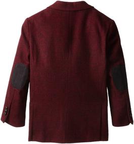 img 2 attached to 🧥 Burgundy Boys' Plaid Blazer: Trendy X N Y Boys' Clothing