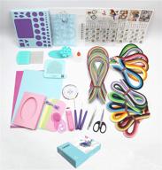 🎨 quilling kit: 1860 paper strips 39cm/54cm + quilling tools: pen slotted tool, paper rolling electric pen, template board, diy tool grid guide, paper design drawings, scissors logo