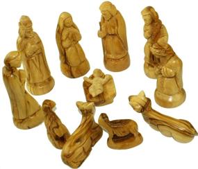 img 1 attached to 🎄 Holy Land Market Olive Wood Nativity Set with Stable. Beautiful 14-Piece Set for Exquisite Christmas Décor
