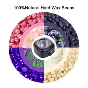 img 3 attached to 💃 Lyrzzey Waxing Kit for Women: Painless Hair Removal with 4 Packs of Colorful Hard Wax Beans- Ideal for Full Body, Bikini, Armpit, Eyebrow, Facial, Legs, Women & Men (Black)