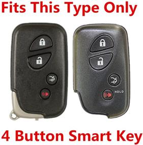 img 2 attached to 🔑 RPKEY Leather Keyless Entry Remote Control Key Fob Cover Case Protector Replacement for Lexus ES350 GS300 GS350 GS430 GS450h ISC IS250 IS350 LS460 LS600h HYQ14AAB 89904-50380 89904-30270