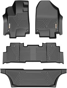 img 4 attached to 🚗 YITAMOTOR Custom Fit Floor Mats for 2018-2022 Honda Odyssey - Complete All Weather Protection for 1st, 2nd &amp; 3rd Row