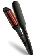 🔥 ceramic hair crimper iron for women - hair crimping iron and waver for beach waves, deep barrel curling iron with 3 barrels, 0.87 inch/22 mm size - instant curls perfect as valentines day gift, adjustable heat settings from 120℃-200℃ (celsius only) logo