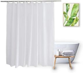 img 4 attached to 🛁 Vosign Short Shower Curtain Liner 72x60 inch, White Polyester Fabric - Premium Spa & Hotel Quality Bathroom Shower Curtains