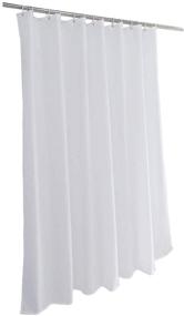 img 3 attached to 🛁 Vosign Short Shower Curtain Liner 72x60 inch, White Polyester Fabric - Premium Spa & Hotel Quality Bathroom Shower Curtains