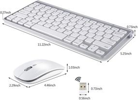 img 1 attached to 💻 Премиум беспроводная клавиатура и мышь для iMac, MacBook Air/Pro (2,4 ГГц)