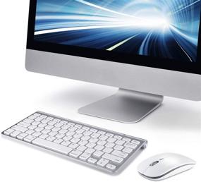 img 3 attached to 💻 Премиум беспроводная клавиатура и мышь для iMac, MacBook Air/Pro (2,4 ГГц)