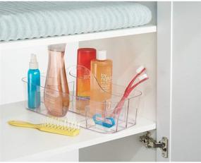 img 2 attached to 💄 Clear iDesign Clarity Cosmetic Organizer Tote: Perfect Vanity Cabinet Makeup Storage Solution - 14.5" x 7" x 5.75