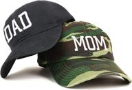 🧢 fashionable mom and dad soft cotton couple cap set logo