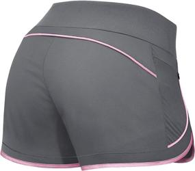 img 2 attached to 🏃 Fulbelle Women's Banded Waist Running Fitness Workout Shorts with Concealed Zippered Pockets