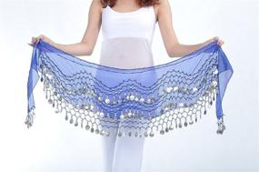 img 3 attached to 💃 Uherebuy Chiffon Dangling Coins Belly Women's Accessories for Stylish Scarves & Wraps