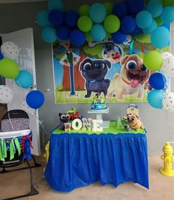 img 1 attached to 🐾 Captivating GYA 7x5ft Puppy Dog Pals Paw Birthday Party Backdrop: Ideal for Boys' Happy Birthday Photography, Cake Table Decorations, & Baby Shower Moments with Striking Photo Studio Booth Props