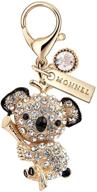 🐨 mc124 crystal big koala bear lobster clasp charm pendant: eye-catching accessory with pouch bag (1 piece) logo