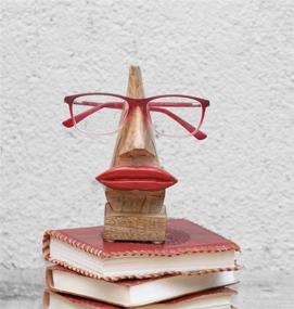 img 3 attached to 👃 Unique Wooden Nose Shaped Eyeglass Spectacle Holder: Quirky Home Decor for Store Indya Gifts