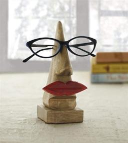 img 1 attached to 👃 Unique Wooden Nose Shaped Eyeglass Spectacle Holder: Quirky Home Decor for Store Indya Gifts