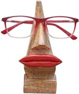 👃 unique wooden nose shaped eyeglass spectacle holder: quirky home decor for store indya gifts логотип