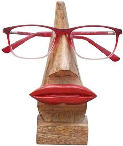 img 4 attached to 👃 Unique Wooden Nose Shaped Eyeglass Spectacle Holder: Quirky Home Decor for Store Indya Gifts