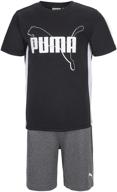 👟 puma performance athletic short elektro boys' clothing sets: elevate your style! logo