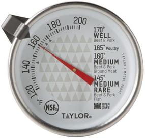 img 4 attached to 🌡️ Taylor Precision Products Oven Safe Analog Dial Meat Thermometer - 2 inch Stainless Steel Dial for Grill, BBQ, Kitchen Cooking