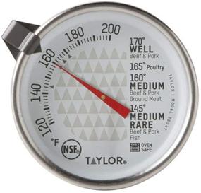 img 3 attached to 🌡️ Taylor Precision Products Oven Safe Analog Dial Meat Thermometer - 2 inch Stainless Steel Dial for Grill, BBQ, Kitchen Cooking