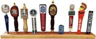🍺 36-inch reclaimed redwood beer tap display shelf - wall mounted hanging shelves, handcrafted in usa - holds 10 tap faucet handles (32) logo