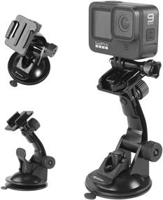 img 3 attached to Вакуумное крепление Smatree для камер GoPro MAX, Hero 10, 9, 8, 7, 6, 5, 4, 3+, 3, Session, 2018 и DJI OSMO Action Camera (обновленная версия)