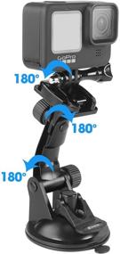 img 2 attached to Вакуумное крепление Smatree для камер GoPro MAX, Hero 10, 9, 8, 7, 6, 5, 4, 3+, 3, Session, 2018 и DJI OSMO Action Camera (обновленная версия)