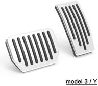 enhance your tesla model 3 model y performance: evfit non-slip pedal pads (set of 2) logo