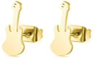 beluckin stainless electric guitar earrings logo