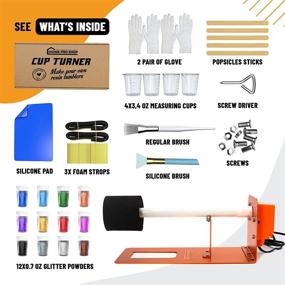 img 2 attached to Набор для вращения чашек Home Pro Shop Cup Turner Kit: идеальный вертел для изготовления изделий - легкое создание глиттерной эпоксидки в домашних условиях! Комплект машинки для вращения чашек с кружкой + бонусный стартовый набор.