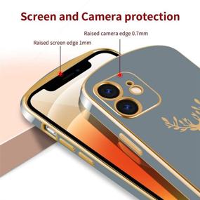 img 1 attached to KANGHAR iPhone 12 Pro Max Case - 6.7 Inch 2020 Electroplated Edge Bumper, 📱 Flexible & Ultra-Thin Soft TPU, Shockproof & Lightweight, Anti-Drop & Durable Plating Cover - Gray