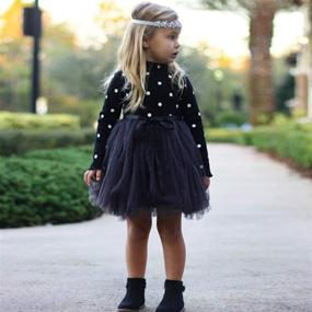 img 1 attached to Adorable TTYAOVO Little Girls Long Sleeve Soft Tutu Skirt Casual Dress: Comfortable and Stylish for Every Occasion