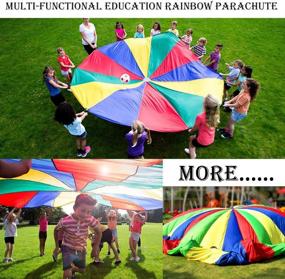 img 3 attached to 🌈 Gimilife Multicolored Cooperative Toddlers Parachute