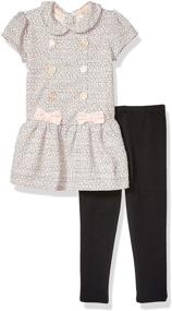 img 1 attached to Cute and Comfy: Little Me Girls Dress With Legging, Perfect for Playtime