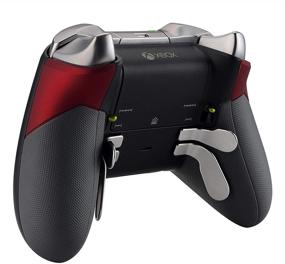img 1 attached to 🎮 Enhance your Xbox One Elite Controller with eXtremeRate Soft Touch Red Rubberized Side Rails, Rear Handle Grips, Back Panels & Faceplates Kits (Model 1698)