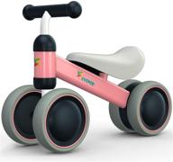 🚲 baby balance bike: sturdy bicycle for 6-24 months | perfect first bike or birthday gift for 1 year old boy or girl | safe riding toys | ideal baby bike (pink) logo