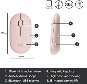 img 1 attached to Logitech K380 для Мак + M350 Беспроводной Комплект Клавиатуры и Мыши - Тонкий Портативный Дизайн
