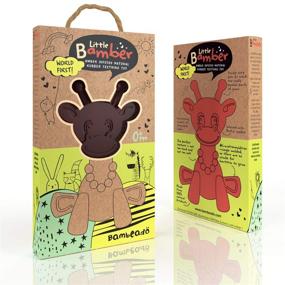 img 1 attached to 🦒 Little Bamber: Natural Amber and Rubber Giraffe Teething Toy for Soothing Natural Teething Comfort